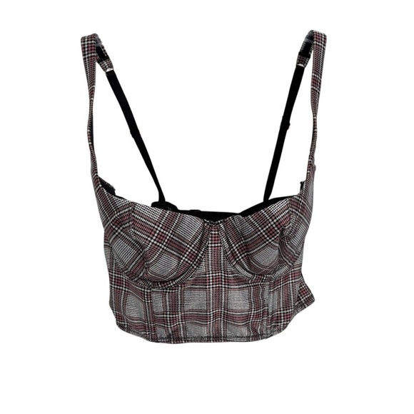 VICTORIA’S SECRET DREAM ANGELS LIGHTLY LINED LONG LINE SATIN BRA PLAID Size 34C - Picture 4 of 11